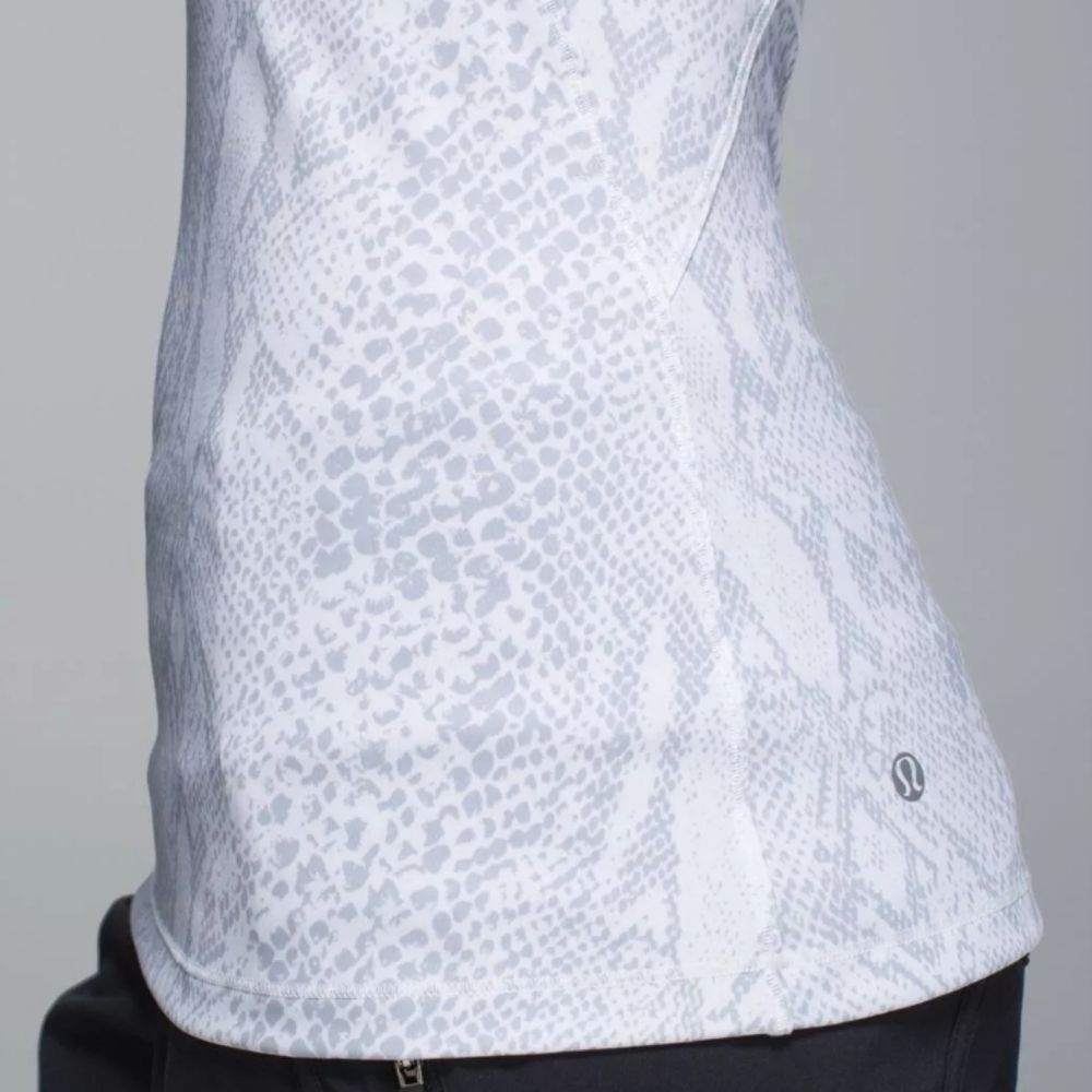 Women's White Patterned Tank Top - Picture 11 of 16